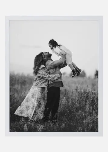 Pchet întreg fotografii - poză + ramă Alb - L (40x50 cm) Nu rata