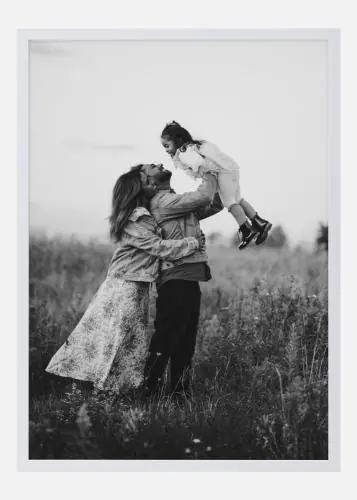 Pchet întreg fotografii - poză + ramă Alb - XL (50x70 cm) Noutate