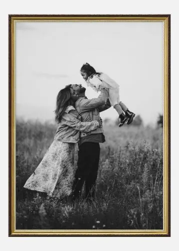 Pchet întreg fotografii - poză + ramă Auriu - XL (50x70 cm) Ofertă exclusivă