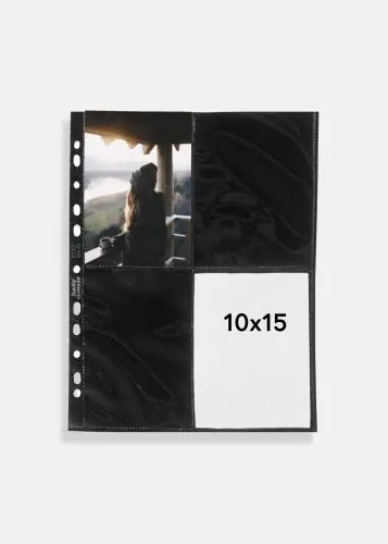 Buzunare pentru fotografii 10x15 cm Vertical - Set de 10 Negre Discount