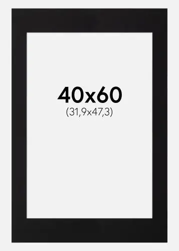 Super ofertă Paspartu Negru Standard Margine albă 40x60 cm (31,9x47,3 - A3+)