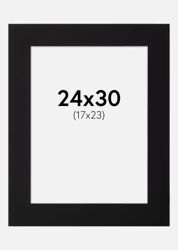 Preț redus Paspartu Negru Standard Margine albă 24x30 cm (17x23)