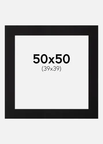 Plată sigură Paspartu Negru Standard Margine albă 50x50 cm (39x39)
