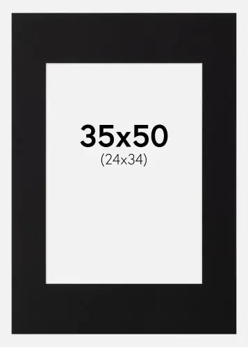 Vezi acum Paspartu Negru Standard Margine albă 35x50 cm (24x34)