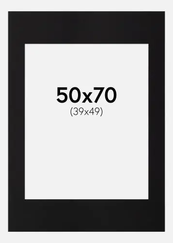Paspartu Canson Negru Margine albă 50x70 cm (39x49) Reducere de preț