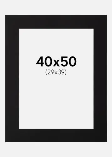 Paspartu Canson Negru Margine albă 40x50 cm (29x39) Promoție