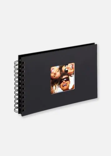 Mai ieftin Fun Album cu spirală Negru - 23x17 cm (40 Negre Pagini / 20 foi)