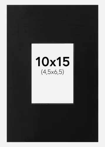 Paspartu Negru Margine neagră 10x15 cm (4,5x6,5) Ultima șansă