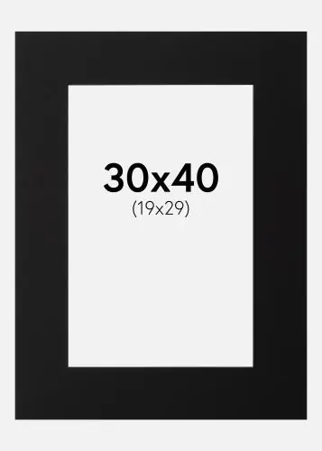 Expediere rapidă Paspartu Negru Margine neagră 30x40 cm (19x29)