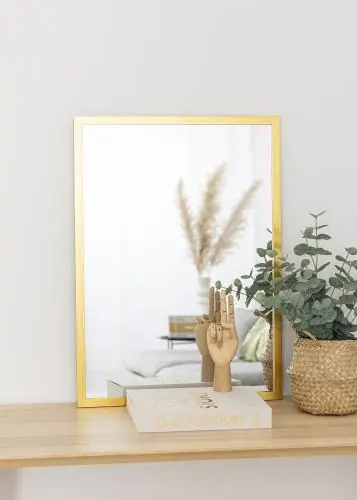 Noutate Oglindă Gold Wood 50x70 cm