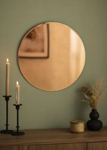 Cumpără acum KAILA Rotund Oglindă Rose Gold Deluxe 50 cm Ø