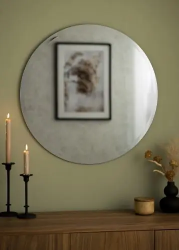 Cel mai vândut KAILA Rotund Oglindă Dark Smoked Grey 70 cm Ø