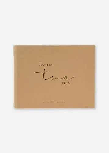 Cumpărături sigure Just the two of us Carte de oaspeți Maro - 25x20 cm (100 Albe Pagini / 50 foi)