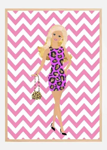 Barbie Zig Zag Poster (21x29.7 cm (A4)) Retur gratuit