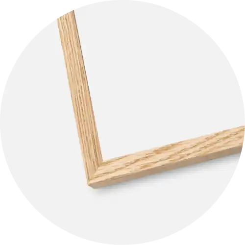 Ofertă limitată Ramă Stejar subțire 40x50 cm - Paspartu Negru 12x16 inches