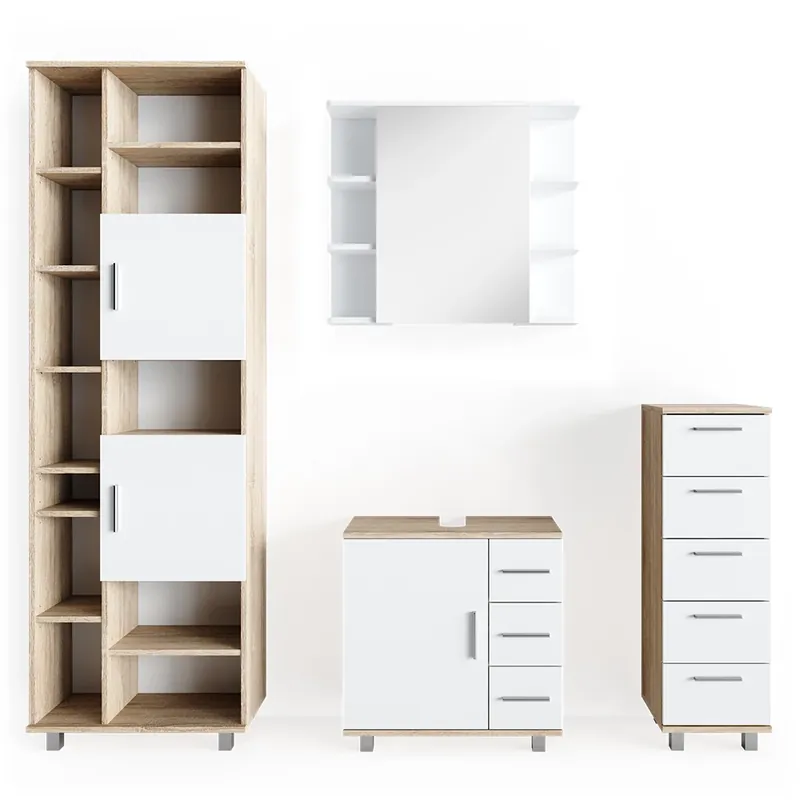 Set mobilier baie Ilias Sonoma 4 părți Vicco Cumpără acum