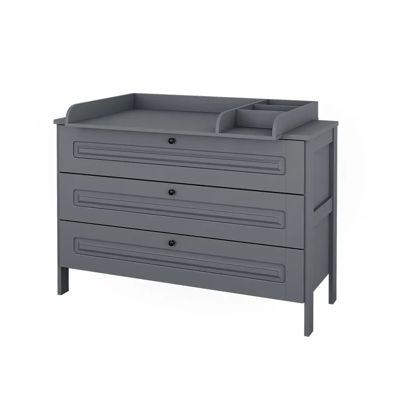 Noutate Dulap de schimb Ajaton Gri 133x98.4 cm cu 3 sertare Vitalispa