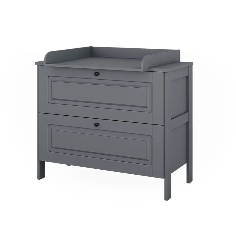 Lichidare de stoc Dulap de schimb Ajaton Gri 108x98 cm cu 2 sertare Vitalispa