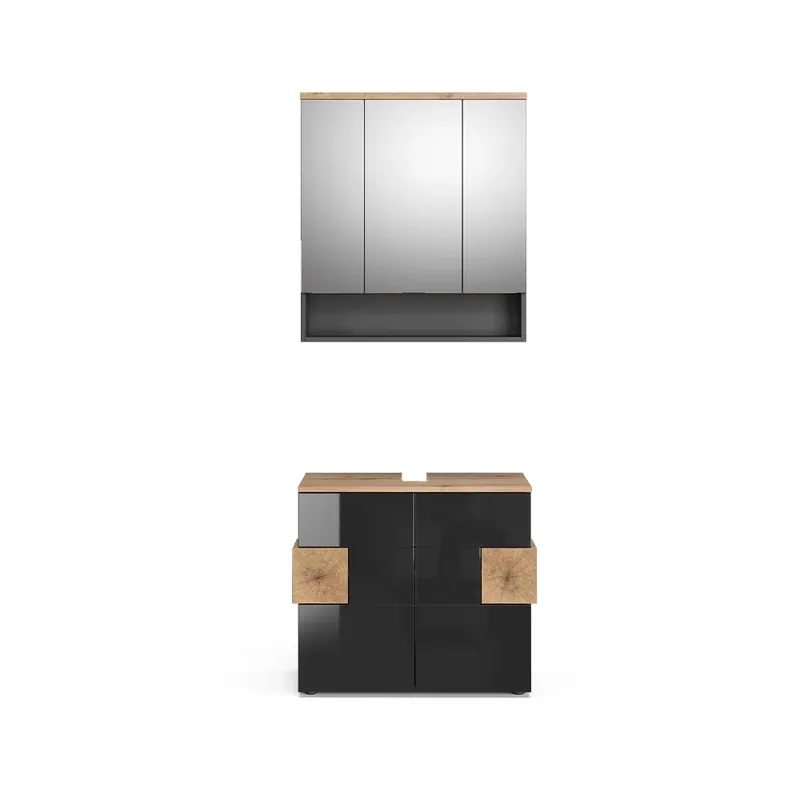 Retur gratuit Set mobilier baie Eden antracit 2 părți Vicco