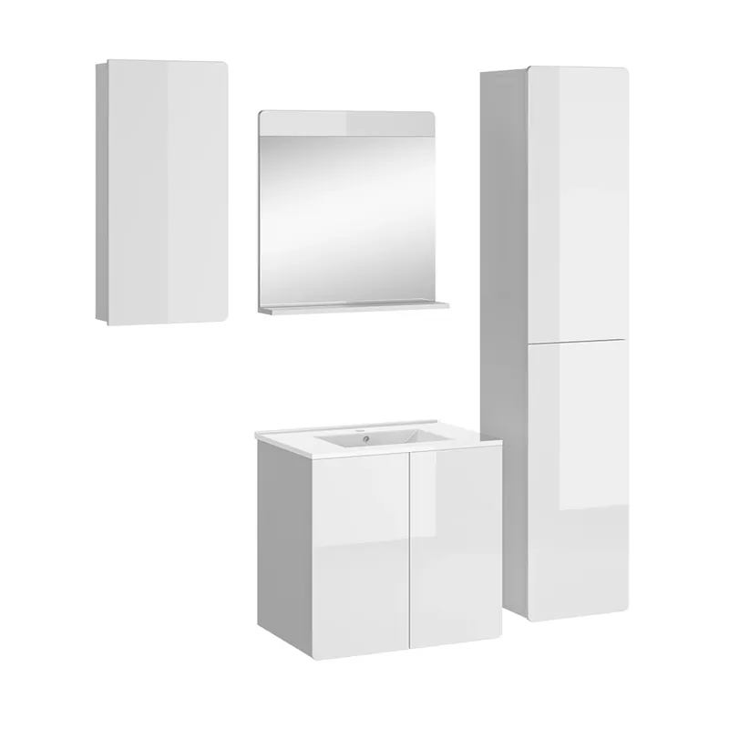 Ieftin Set mobilier baie Izan Alb 4 părți Vicco