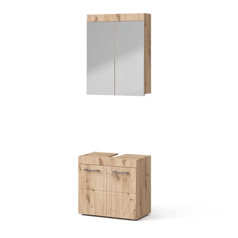 Set mobilier baie Luna Stejar Wotan 2 părți Vicco Noutate