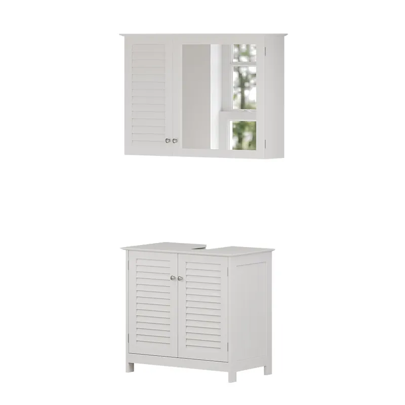 Retur gratuit Set mobilier baie Riad Alb 2 părți Vicco