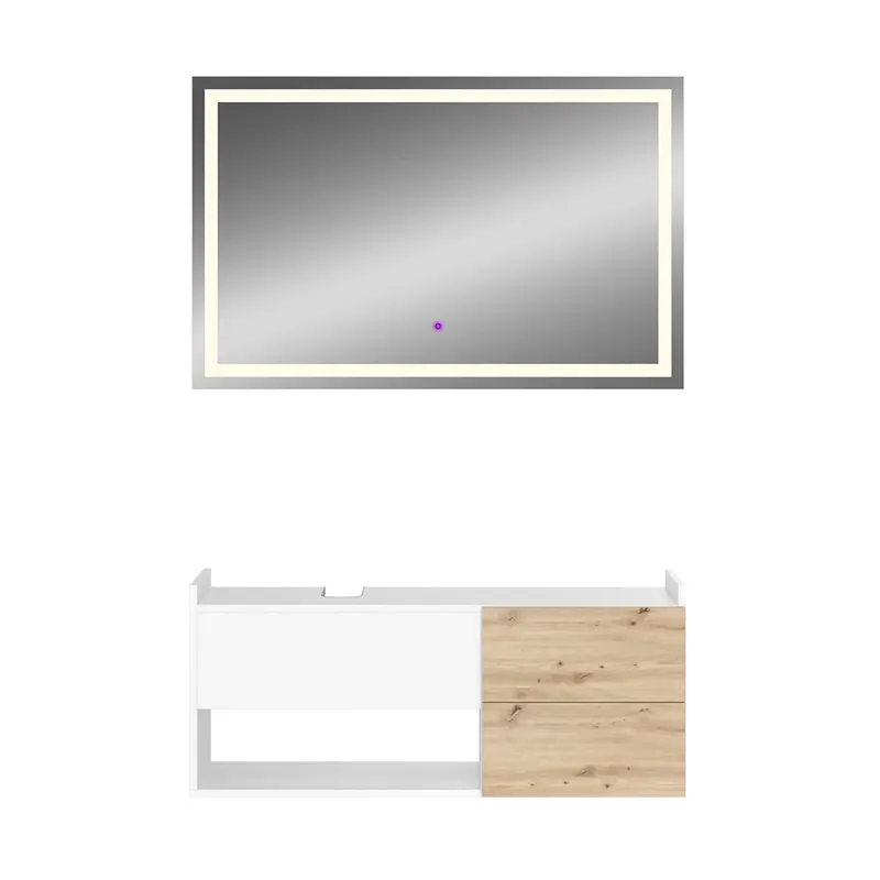 Ofertă specială Set mobilier baie Alf Alb 2 părți Vicco