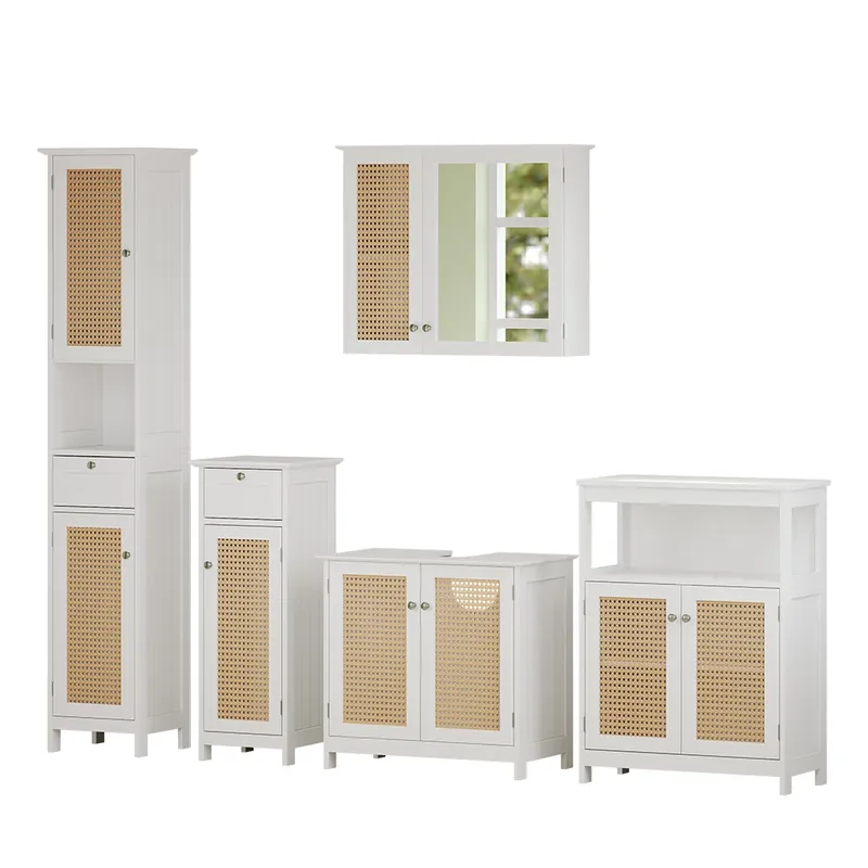 Preț promoțional Set mobilier baie Rosario Alb 5 părți Vicco