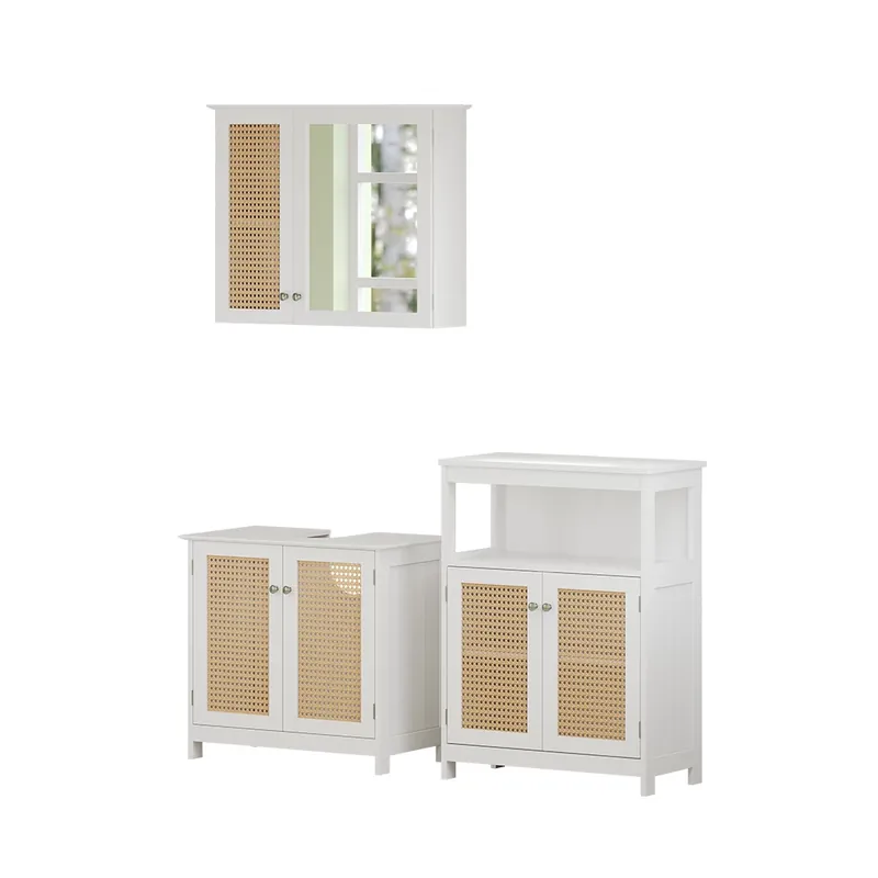 Set mobilier baie Rosario Alb 3 părți Vicco Super ofertă