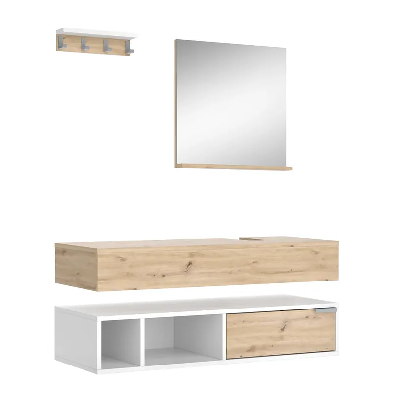 Ofertă Set mobilier baie Henri Alb 4 părți Vicco