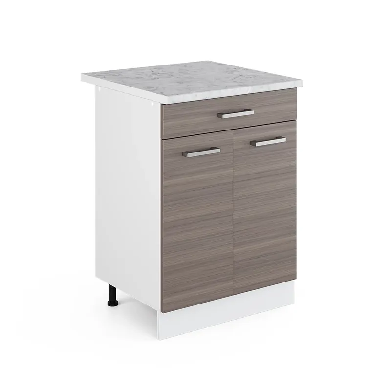 Dulap de bază de bucătărie R-Line Gri nobil 60 cm cu sertar, marmura AP Vicco Chilipir