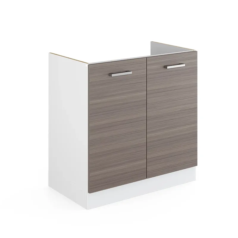 Dulap de bază pentru chiuvetă R-Line Gri nobil 80 cm fara blat Vicco Preț redus