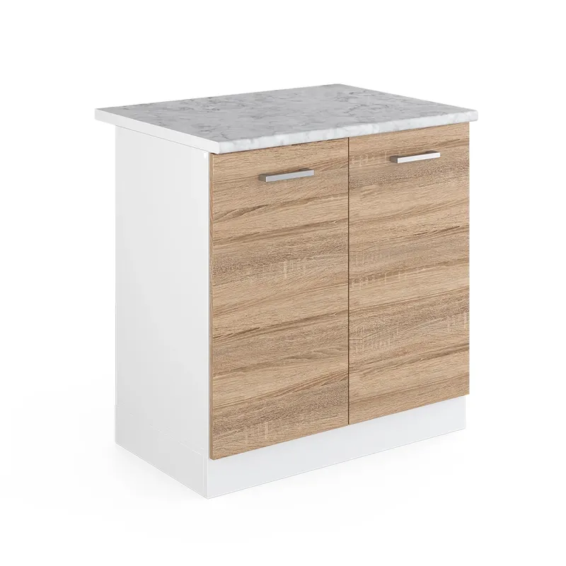 Ieftin Dulap de bază pentru chiuvetă R-Line Sonoma 80 cm , AP Marmură Vicco