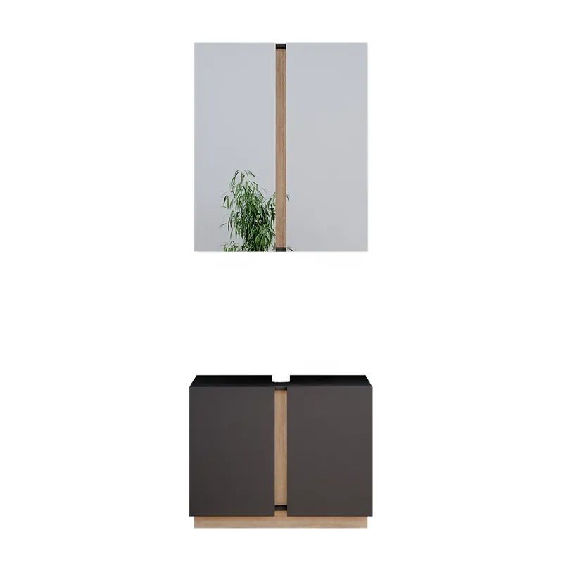Set mobilier baie Gloria antracit 2 părți Vicco Reducere de preț