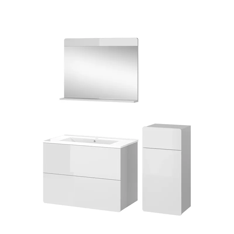 Set mobilier baie Izan Alb 4 piese cu dulap midi Vicco Doar azi