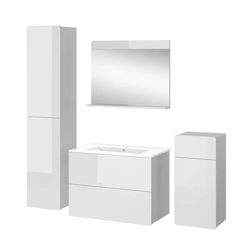 Set mobilier baie Izan Alb 5 părți Vicco Ieftin