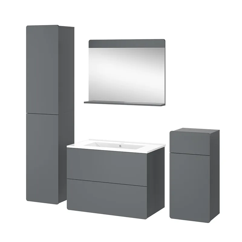 Set mobilier baie Izan Gri 5 părți Vicco Popular