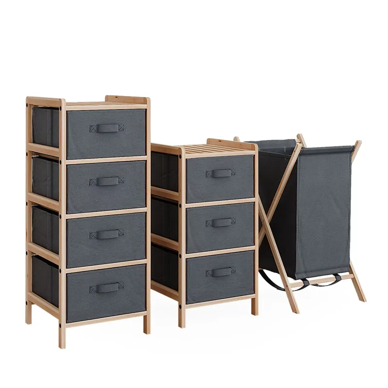 Set mobilier baie Bruno Gri 3 părți Vicco Reducere de preț
