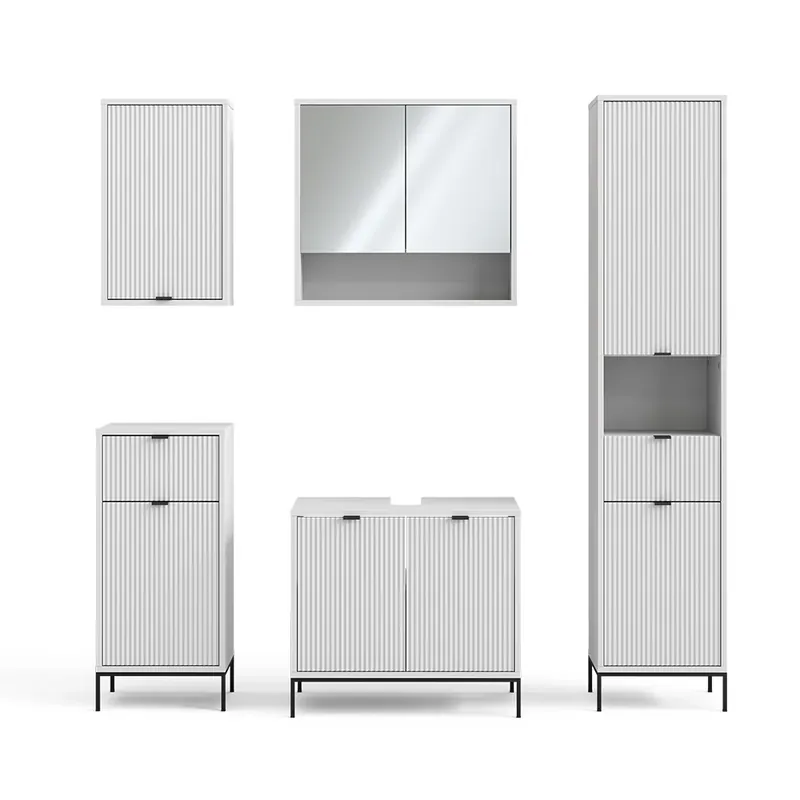 Ofertă de sezon Set mobilier baie Eliza Alb 5 părți Vicco