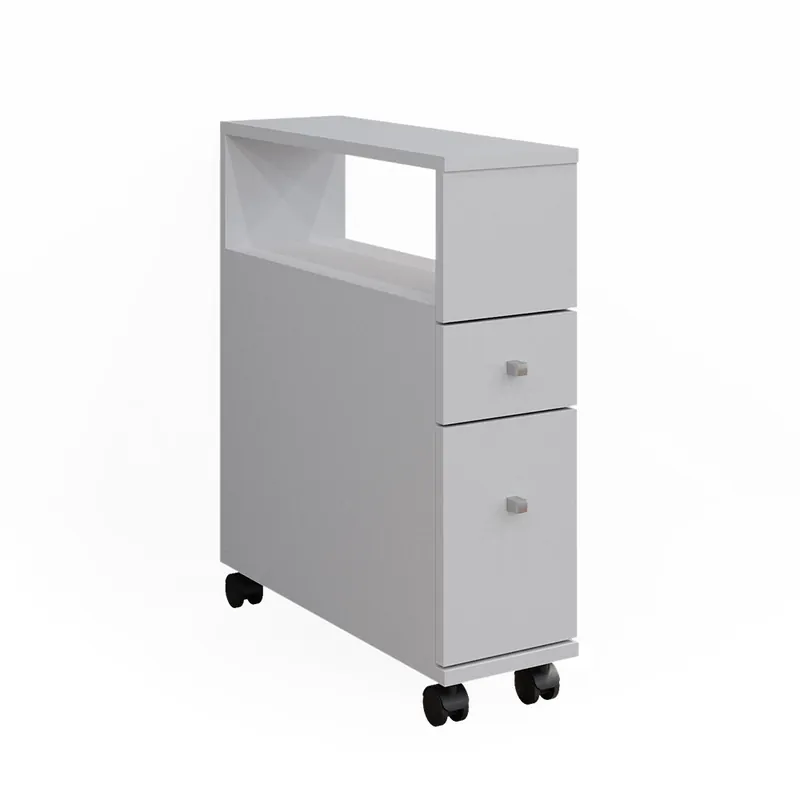 Reducere de preț Dulap baie Fynn Alb 17.6x61.6 cm cu 2 sertare Vicco