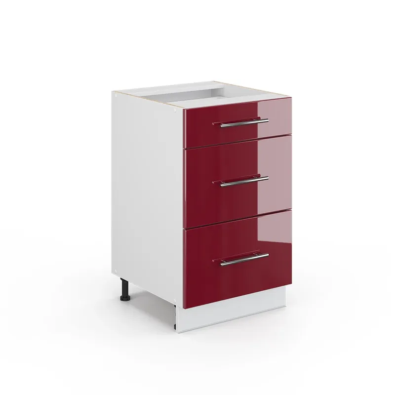 Dulap baie Fame-Line Bordeaux lucios ridicat 50x82 cm fara blat Vicco Cumpără online