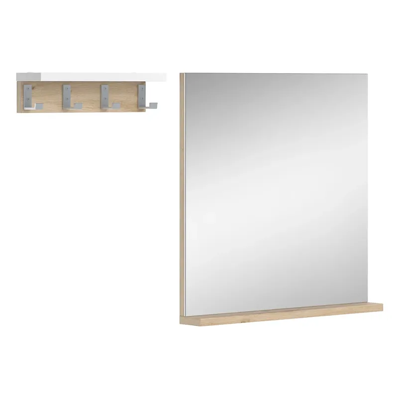 Reducere specială Oglindă suspendată Henri Alb 50x51.6 cm cu raft Vicco