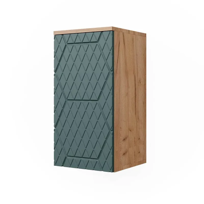 Dulap pentru baie Irma Stejar verde/Goldkraft 30x59 cm 2 compartimente, baie Vicco Retur ușor