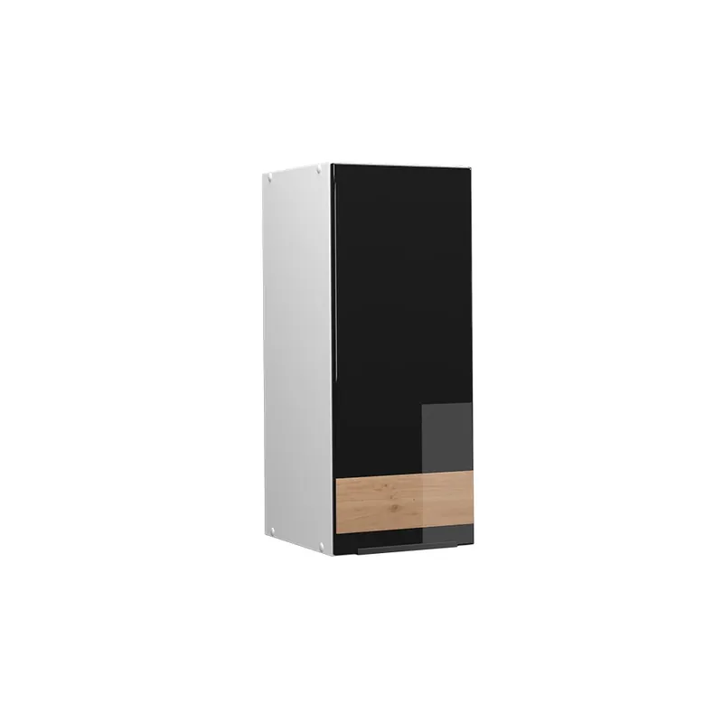 Doar azi Dulap pentru baie Fame-Line Stejar negru lucios/alb 30x72 cm Vicco
