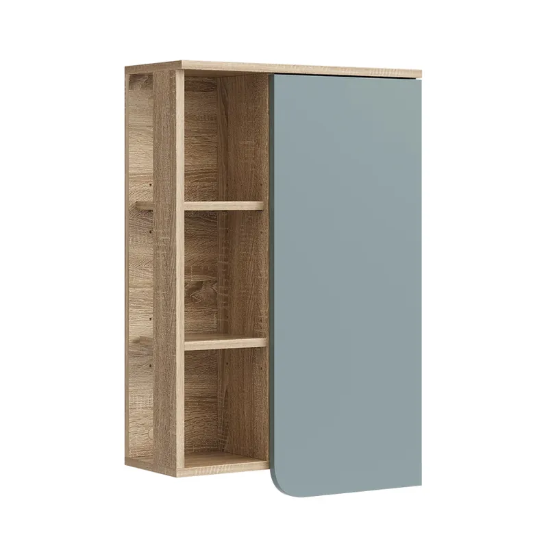 Popular Dulap pentru baie Karen Sonoma/albastru 50x75 cm cu ușă și compartimente deschise Vicco