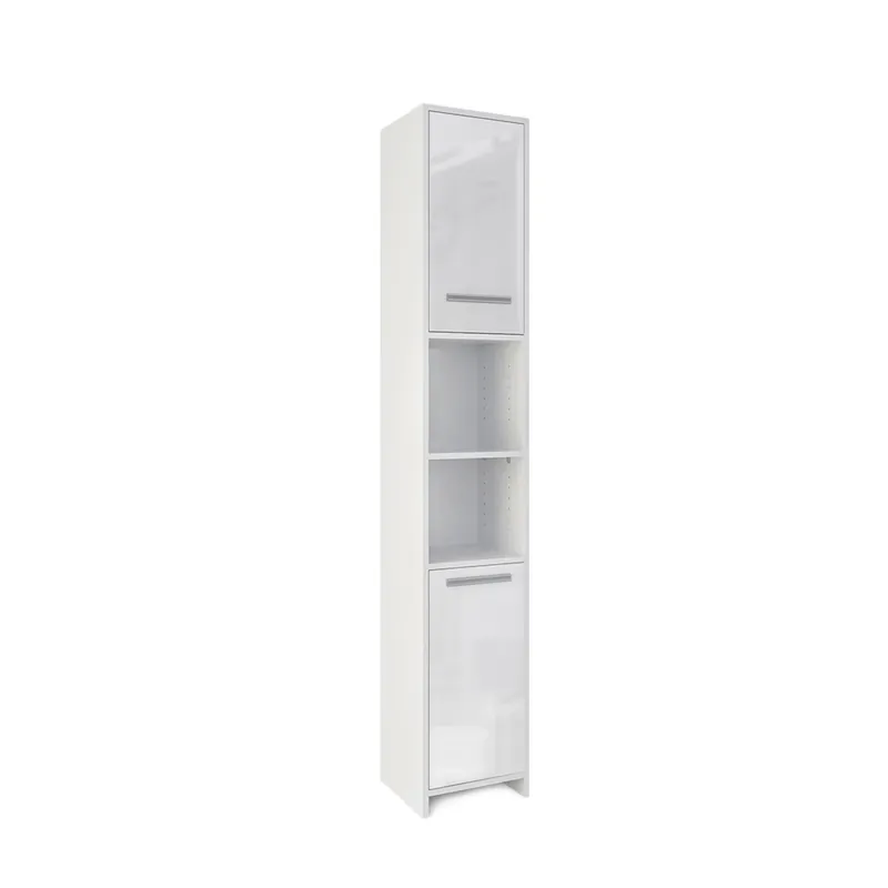Dulap de baie Alb lucios/alb 30x190 cm Vicco Reducere de preț