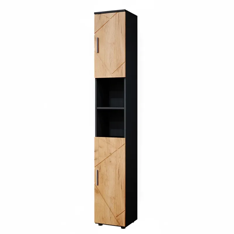 Nu rata Dulap de baie Irma Stejar Goldkraft/antracit 30x192 cm Vicco