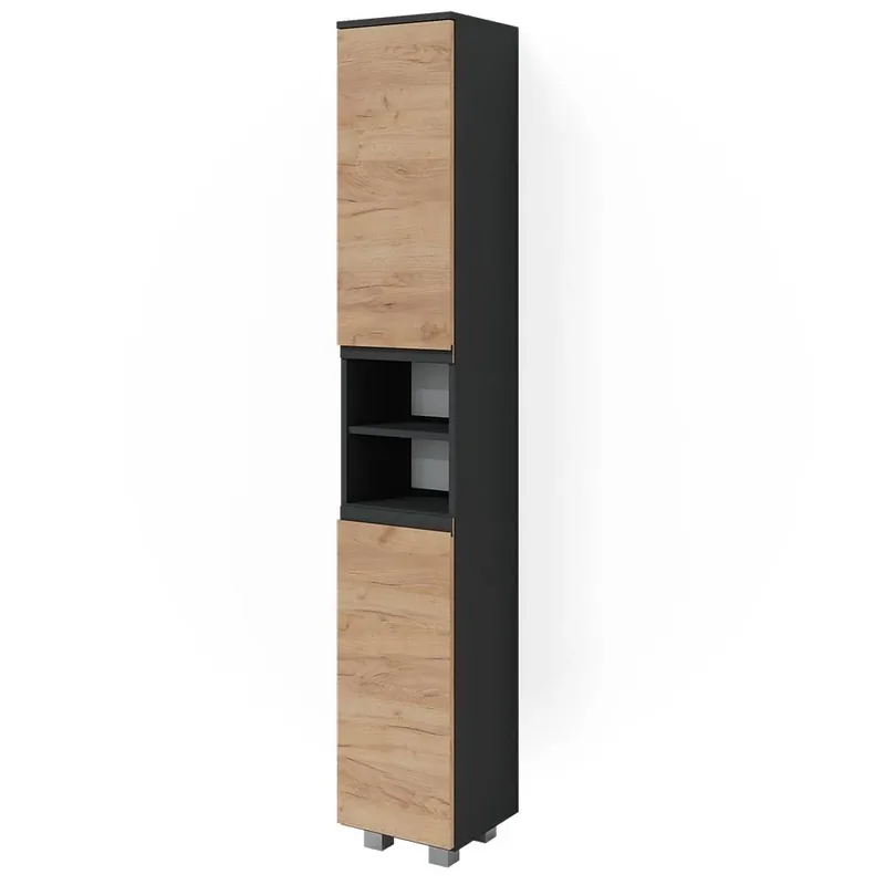 Preț mic Dulap de baie J-Shape Gri 30x190 cm Vicco