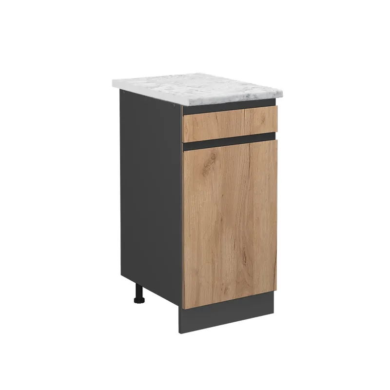 Vezi acum Dulap de bază de bucătărie R-Line Stejar Goldkraft 40 cm marmură AP Vicco