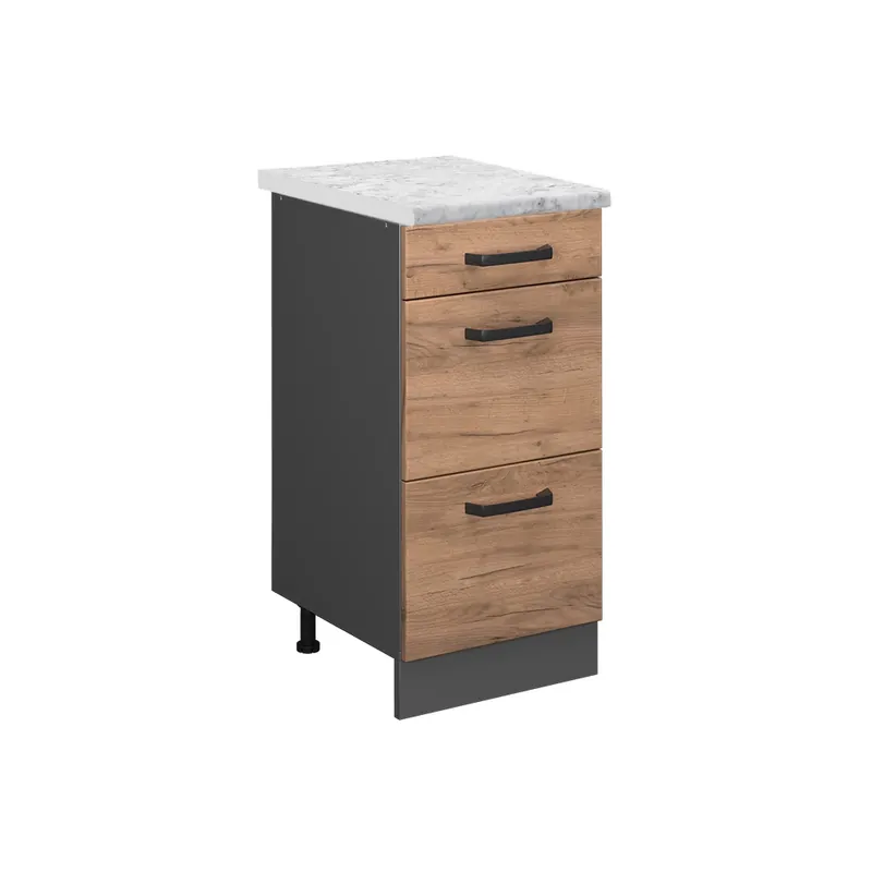 Ofertă Dulap de bază de bucătărie R-Line Stejar Goldkraft 40 cm marmură AP Vicco